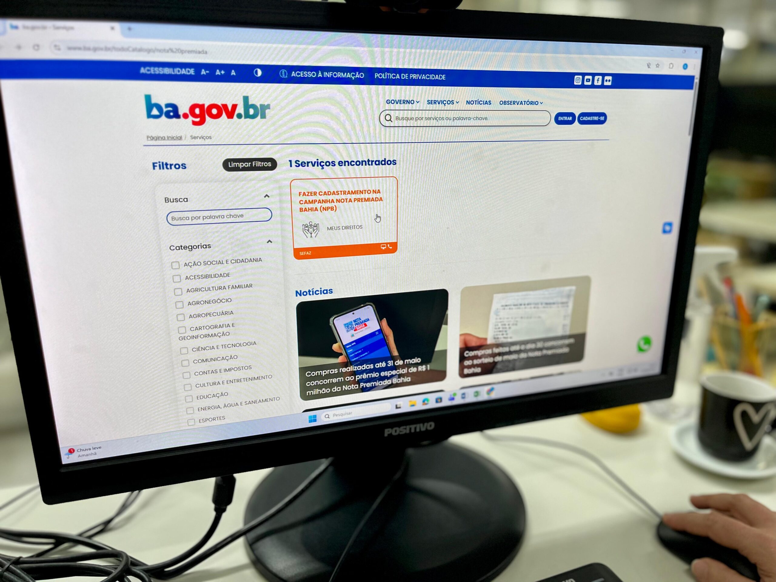 Cadastro na Nota Premiada Bahia agora pode ser feito via ba.gov.br